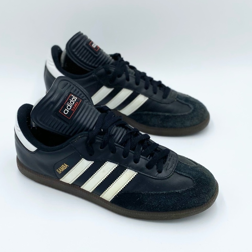NWT Adidas Samba Classic Mens Size 8.5 Black Shoes Sneakers Soccer 034563